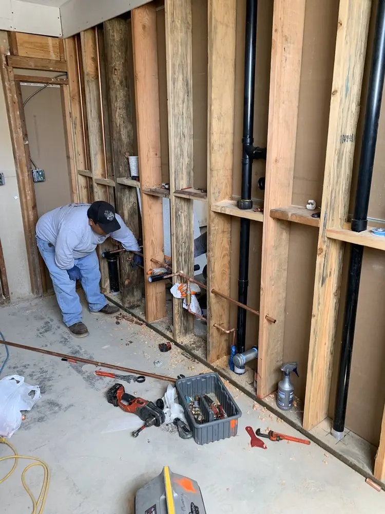 Commercial rough-in plumbing for Water Heater Replacement in Carlton Village